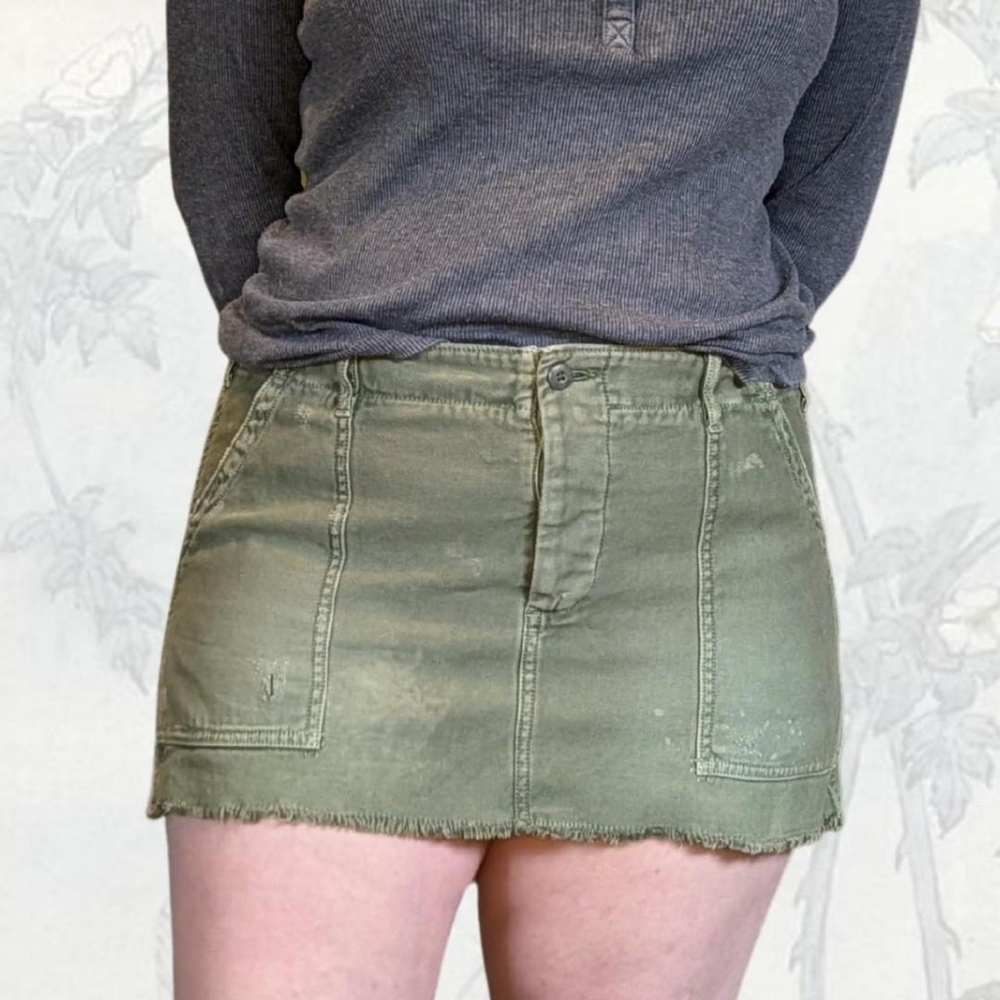 American Eagle Outfitters Olive Green Mini Skirt